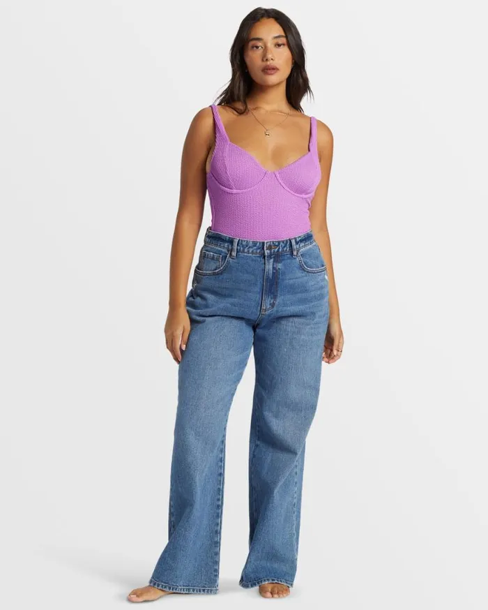 Womens Aaliyah Baggy Denim Pant Medium Denim Billabong Jeans and Pants Womens Aaliyah Baggy Denim Pant Medium Denim Billabong Jeans and Pants