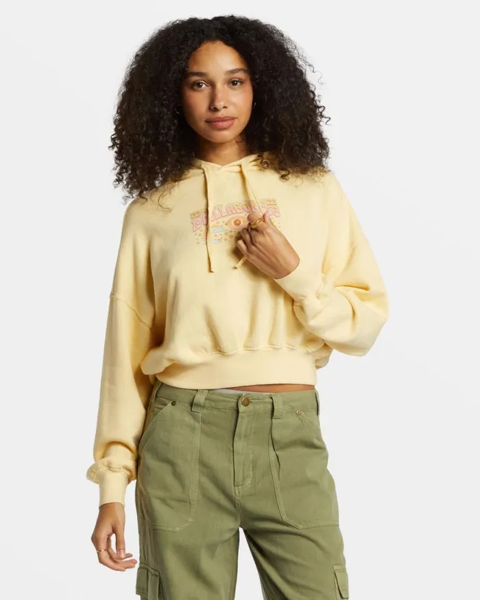 Womens All Time Fleece Pullover Sweatshirt Retro Yellow Billabong Sweatshirts and Fleece Womens All Time Fleece Pullover Sweatshirt Retro Yellow Billabong Sweatshirts and Fleece