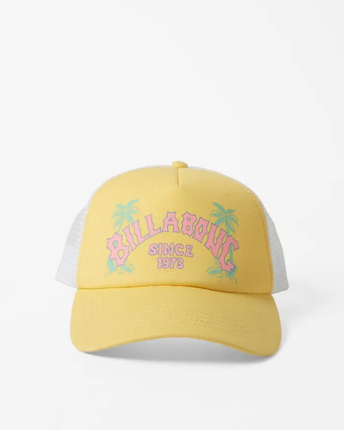 Womens Aloha Forever Trucker Hat Sunbeam Billabong Hats and Beanies Womens Aloha Forever Trucker Hat Sunbeam Billabong Hats and Beanies
