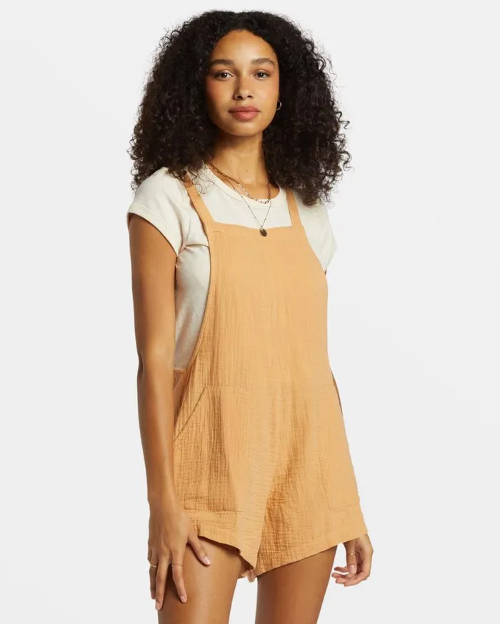 Womens Beach Crush Romper Baked Clay Billabong Shorts Womens Beach Crush Romper Baked Clay Billabong Shorts