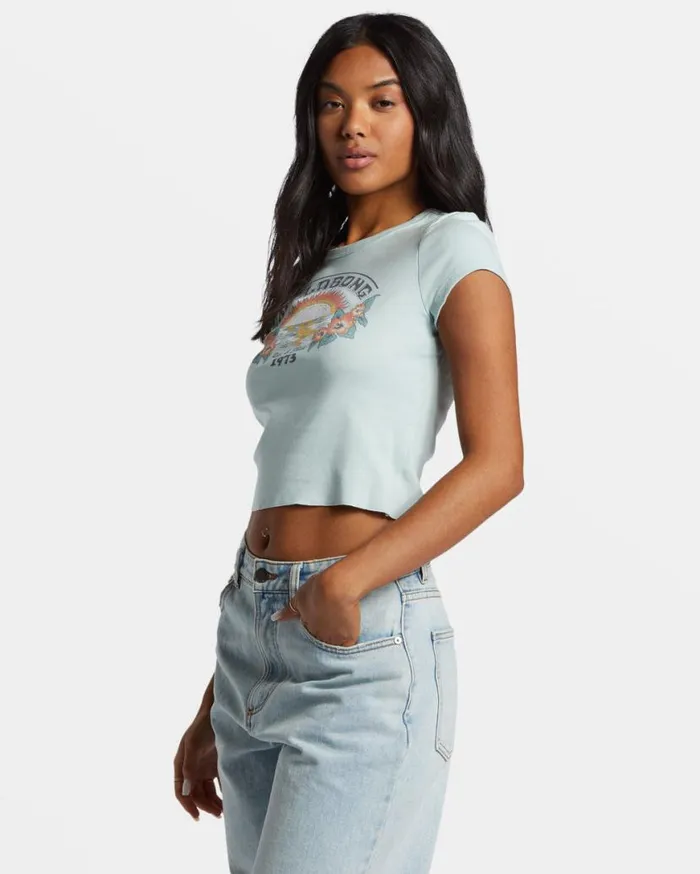 Womens Blocky Sun TShirt Sea Fog Billabong Graphic Tees and Tanks Womens Blocky Sun TShirt Sea Fog Billabong Graphic Tees and Tanks