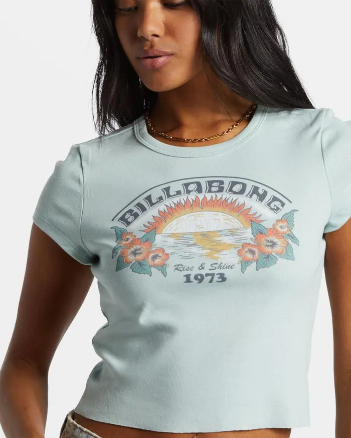 Womens Blocky Sun TShirt Sea Fog Billabong Graphic Tees and Tanks Womens Blocky Sun TShirt Sea Fog Billabong Graphic Tees and Tanks