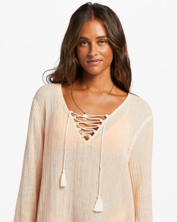 Womens Blue Skies Swim CoverUp Orange Peel Billabong Dresses Womens Blue Skies Swim CoverUp Orange Peel Billabong Dresses