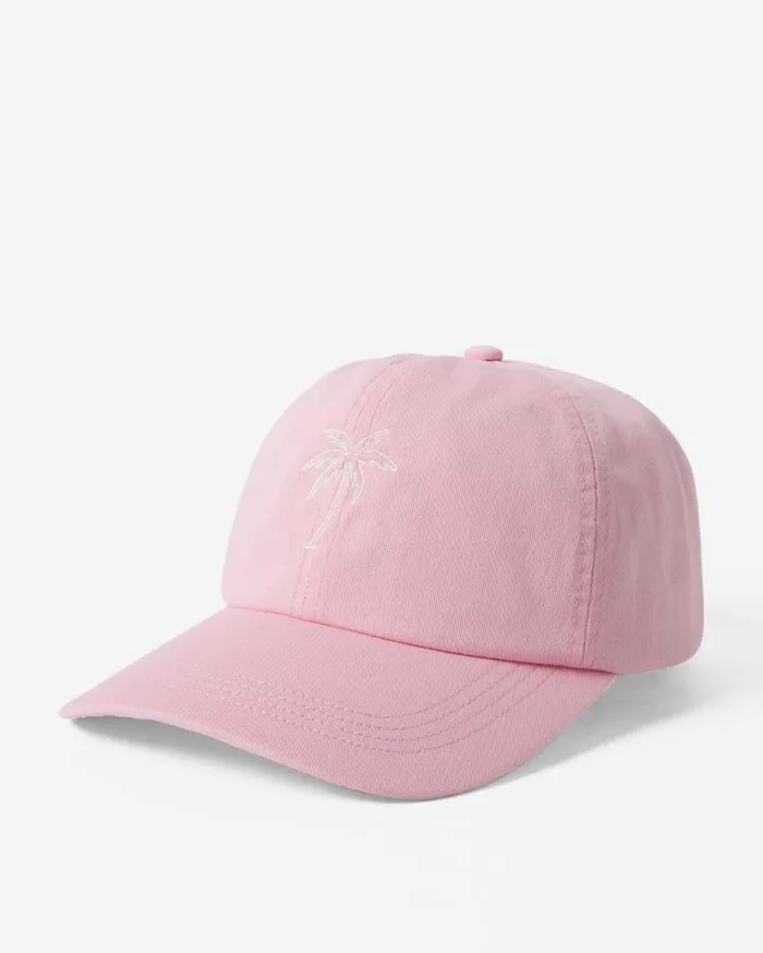 Womens Dad Cap Strapback Hat Light Pink Trails Billabong Hats and Beanies