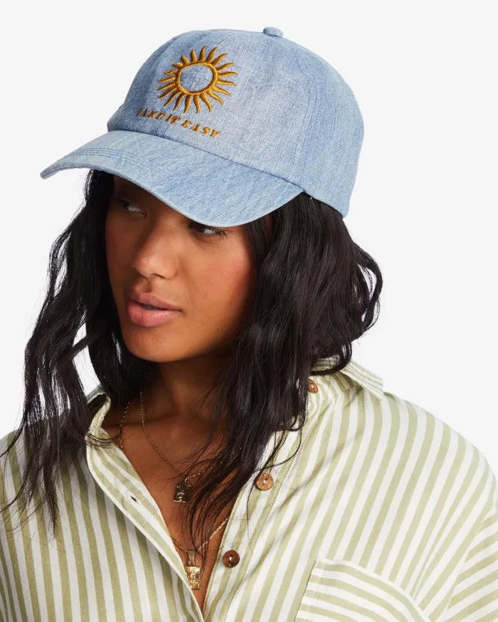 Womens Dad Cap Strapback Hat True Blue Billabong Hats and Beanies Womens Dad Cap Strapback Hat True Blue Billabong Hats and Beanies