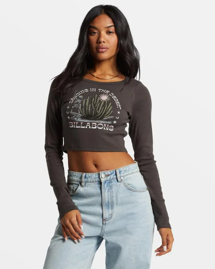 Womens Dancing In The Wild TShirt Off Black Billabong Graphic Tees and Tanks Womens Dancing In The Wild TShirt Off Black Billabong Graphic Tees and Tanks