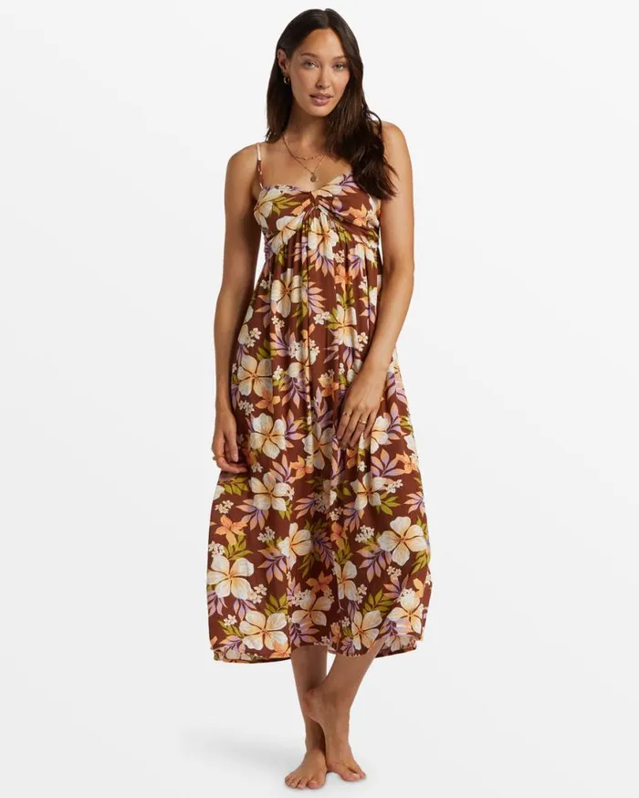 Womens Daybreak Midi Midi Dress Toasted Coconut Billabong Dresses