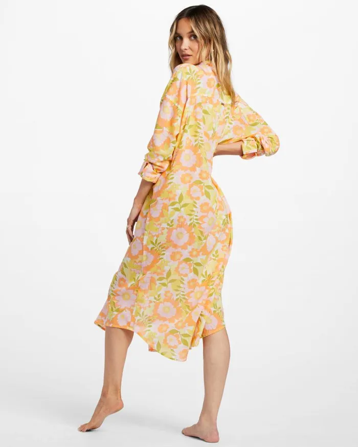 Womens Daylight Dreamin Midi Shirt Swim CoverUp Orange Peel Billabong Dresses Womens Daylight Dreamin Midi Shirt Swim CoverUp Orange Peel Billabong Dresses