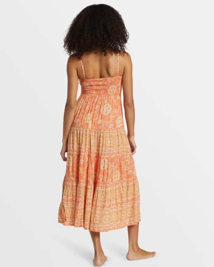 Womens Dream Space Midi Dress Sweet Papaya Billabong Dresses Womens Dream Space Midi Dress Sweet Papaya Billabong Dresses