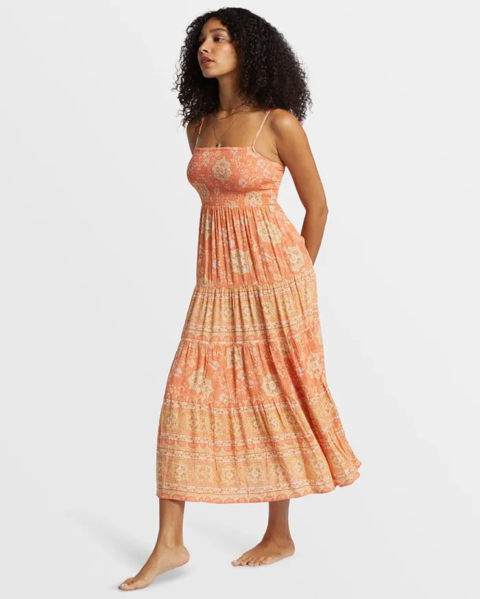 Womens Dream Space Midi Dress Sweet Papaya Billabong Dresses Womens Dream Space Midi Dress Sweet Papaya Billabong Dresses