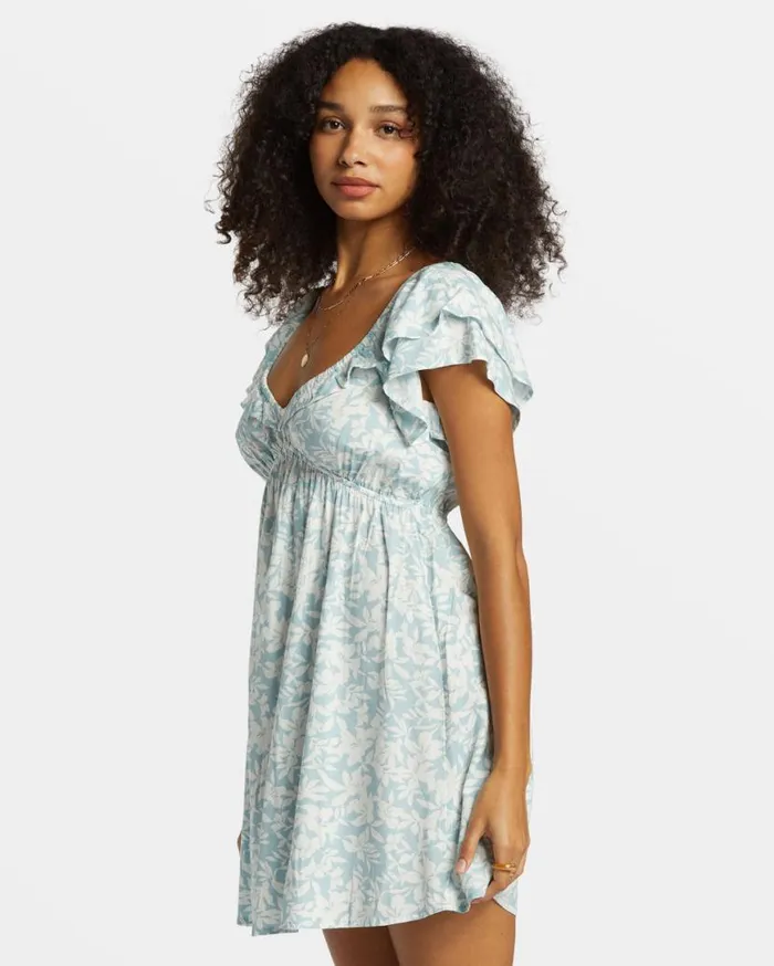 Womens Enchant Me Mini Dress Dusk Blue Billabong Dresses Womens Enchant Me Mini Dress Dusk Blue Billabong Dresses