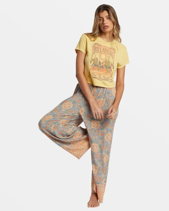 Womens Feel The Heat TShirt Mellow Daze Billabong Graphic Tees and Tanks Womens Feel The Heat TShirt Mellow Daze Billabong Graphic Tees and Tanks