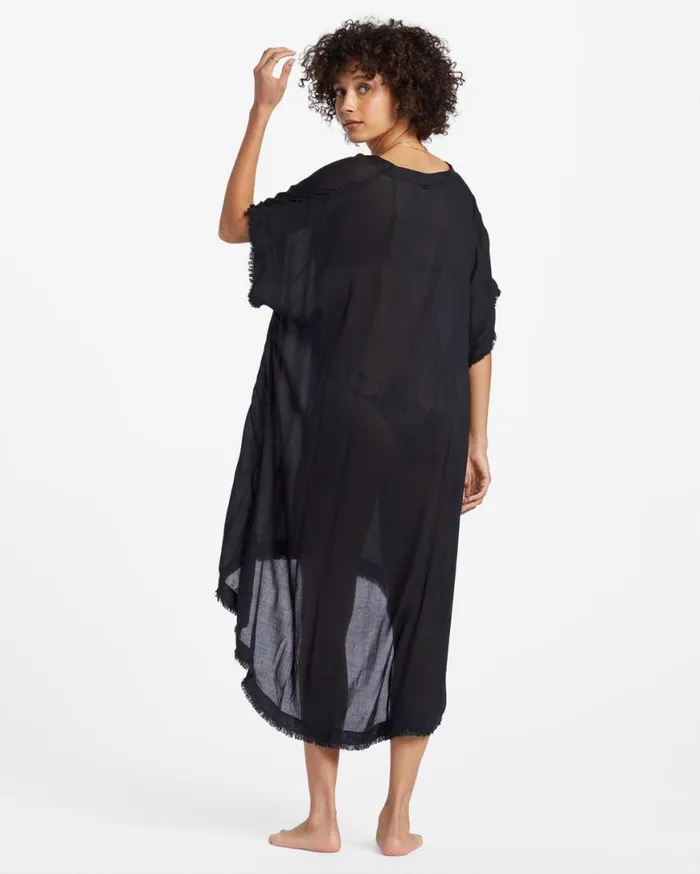 Womens Found Love Midi Beach CoverUp Black Pebble Billabong Dresses Womens Found Love Midi Beach CoverUp Black Pebble Billabong Dresses