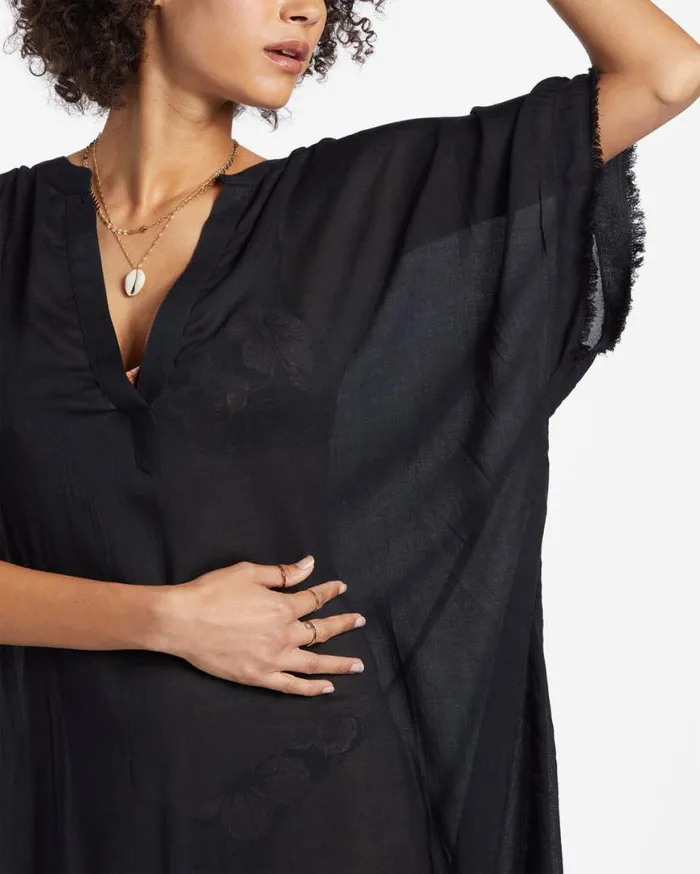 Womens Found Love Midi Beach CoverUp Black Pebble Billabong Dresses Womens Found Love Midi Beach CoverUp Black Pebble Billabong Dresses