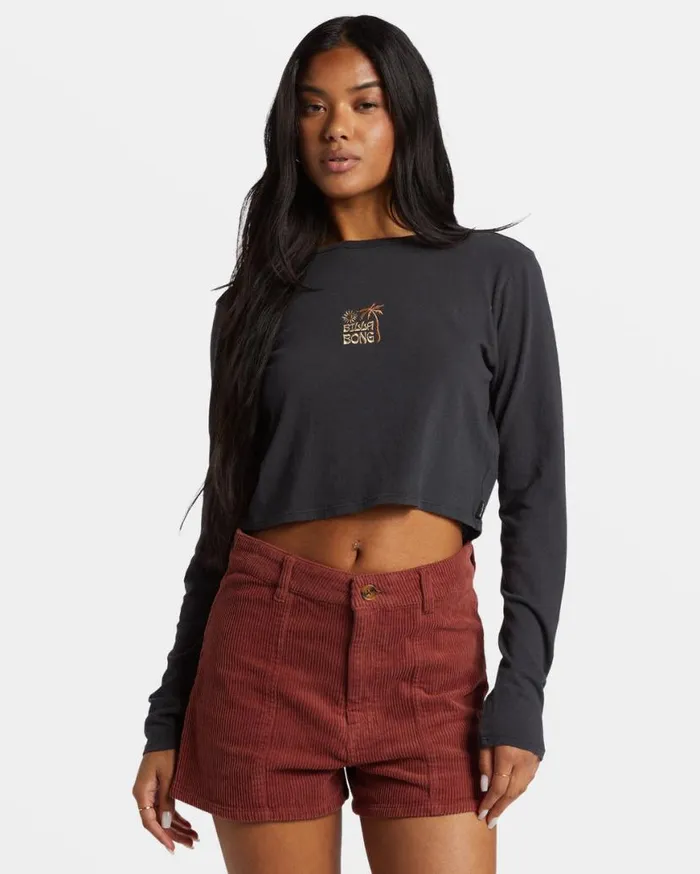 Womens Free Fall Corduroy Short Choc Chip Billabong Shorts