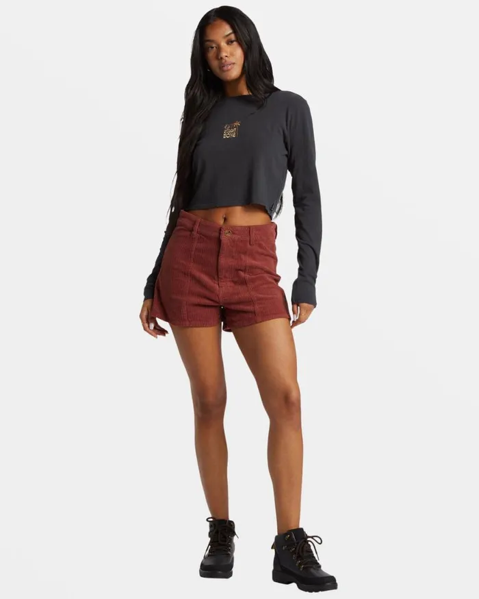 Womens Free Fall Corduroy Short Choc Chip Billabong Shorts Womens Free Fall Corduroy Short Choc Chip Billabong Shorts