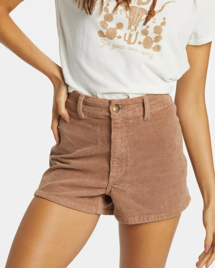Womens Free Fall Corduroy Shorts Sweet Earth Billabong Shorts Womens Free Fall Corduroy Shorts Sweet Earth Billabong Shorts