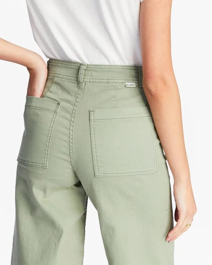 Womens Free Fall HighWaist Pants Army Billabong Jeans and Pants Womens Free Fall HighWaist Pants Army Billabong Jeans and Pants