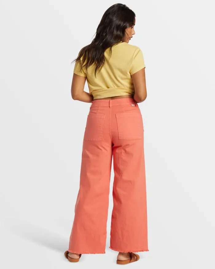Womens Free Fall HighWaist Pants Papaya Billabong Jeans and Pants Womens Free Fall HighWaist Pants Papaya Billabong Jeans and Pants