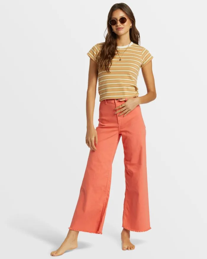 Womens Free Fall HighWaist Pants Papaya Billabong Jeans and Pants Womens Free Fall HighWaist Pants Papaya Billabong Jeans and Pants