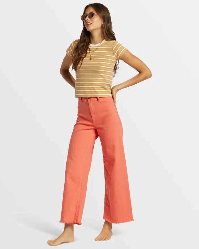 Womens Free Fall HighWaist Pants Papaya Billabong Jeans and Pants Womens Free Fall HighWaist Pants Papaya Billabong Jeans and Pants
