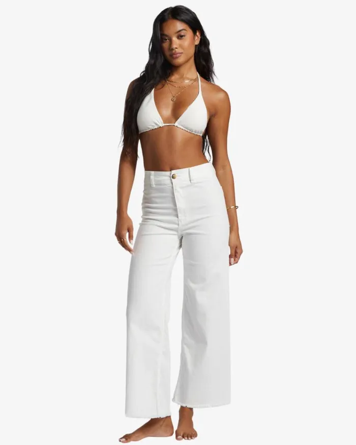 Womens Free Fall HighWaist Pants Salt Crystal 1 Billabong Jeans and Pants