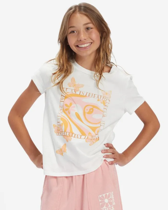 Womens Girls Be A Butterfly TShirt Salt Crystal Billabong Girls039 Tops and Tees Womens Girls Be A Butterfly TShirt Salt Crystal Billabong Girls039 Tops and Tees