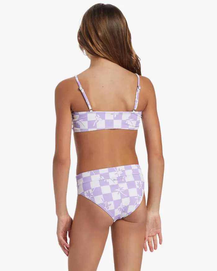 Womens Girls Check Your Palm Mini Crop Peaceful Lilac Billabong Girls039 Swimwear Womens Girls Check Your Palm Mini Crop Peaceful Lilac Billabong Girls039 Swimwear