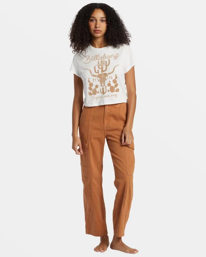 Womens Go Your Own Way TShirt Salt Crystal Billabong Graphic Tees and Tanks Womens Go Your Own Way TShirt Salt Crystal Billabong Graphic Tees and Tanks