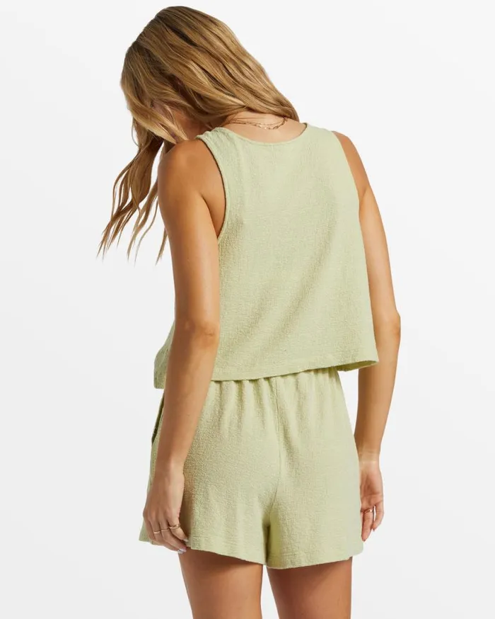 Womens Harbor Boxy Tank Top Light Avocado Billabong Tops Womens Harbor Boxy Tank Top Light Avocado Billabong Tops