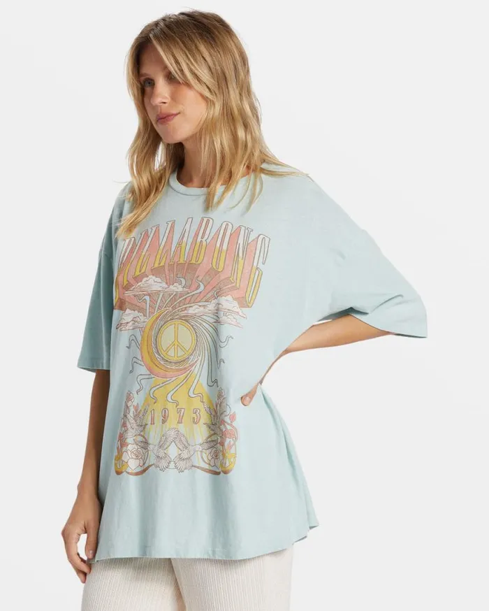 Womens Head In The Clouds TShirt Sea Fog Billabong Graphic Tees and Tanks Womens Head In The Clouds TShirt Sea Fog Billabong Graphic Tees and Tanks