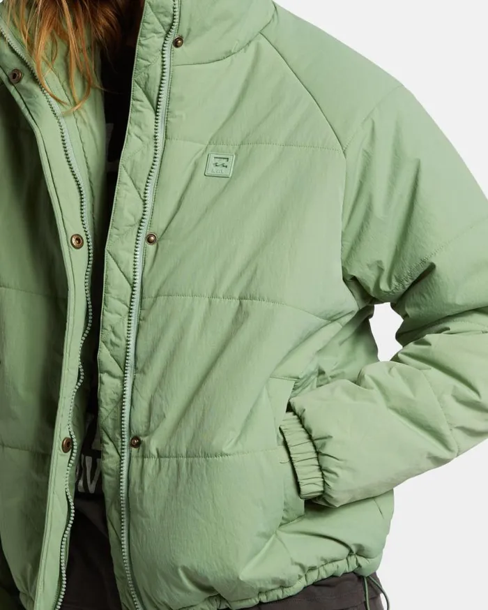 Womens High Route Puffer Jacket Salty Sage Billabong Jackets Womens High Route Puffer Jacket Salty Sage Billabong Jackets