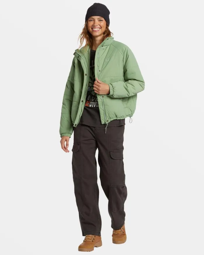Womens High Route Puffer Jacket Salty Sage Billabong Jackets Womens High Route Puffer Jacket Salty Sage Billabong Jackets