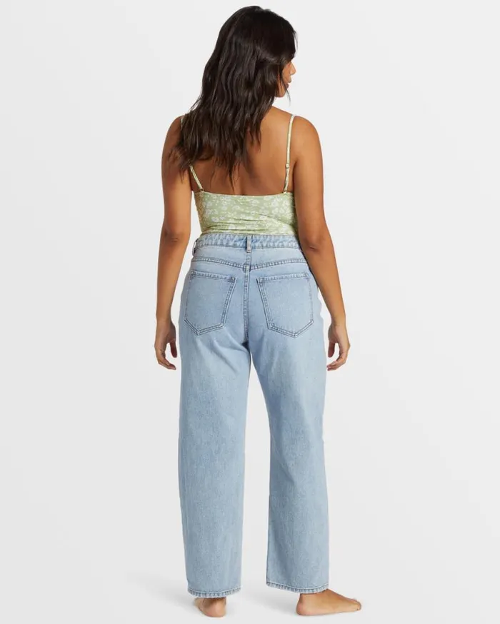 Womens High Tides StraightLeg Denim Pant Indigo Rinse Billabong Jeans and Pants Womens High Tides StraightLeg Denim Pant Indigo Rinse Billabong Jeans and Pants