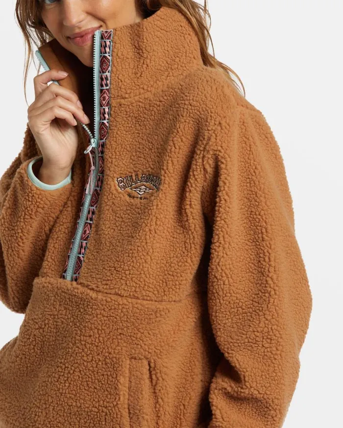 Womens Horizon HalfZip Fleece Sandalwood Billabong Sweatshirts and Fleece Womens Horizon HalfZip Fleece Sandalwood Billabong Sweatshirts and Fleece