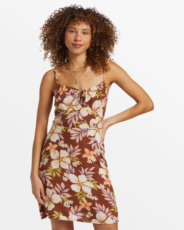 Womens Island Calling Mini Dress Toasted Coconut Billabong Dresses Womens Island Calling Mini Dress Toasted Coconut Billabong Dresses