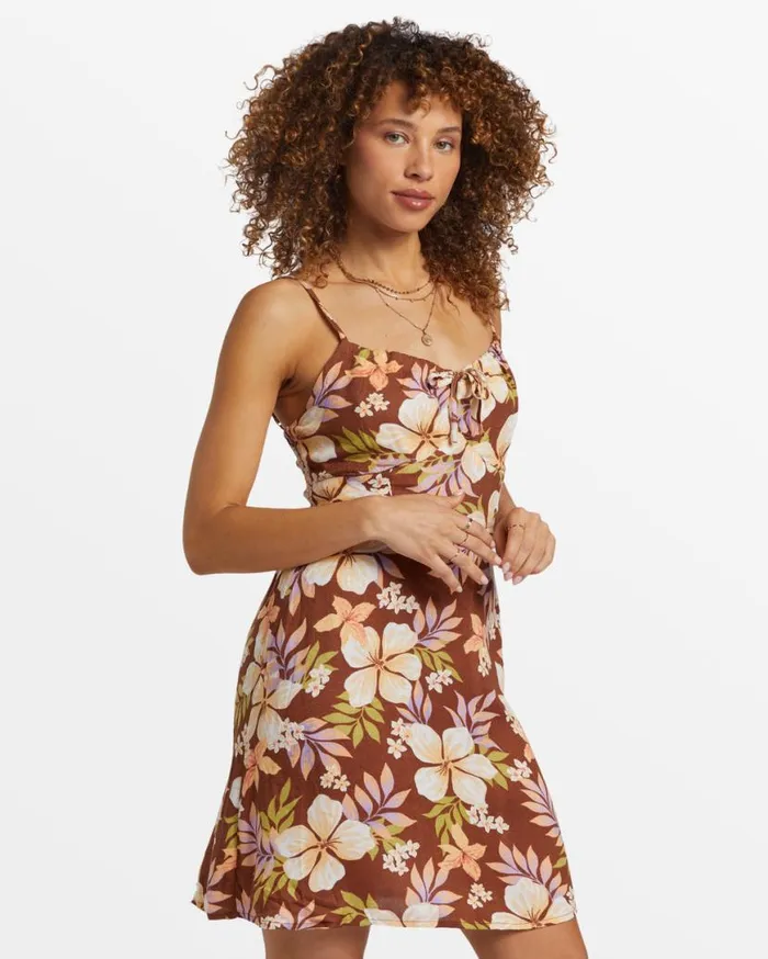 Womens Island Calling Mini Dress Toasted Coconut Billabong Dresses Womens Island Calling Mini Dress Toasted Coconut Billabong Dresses