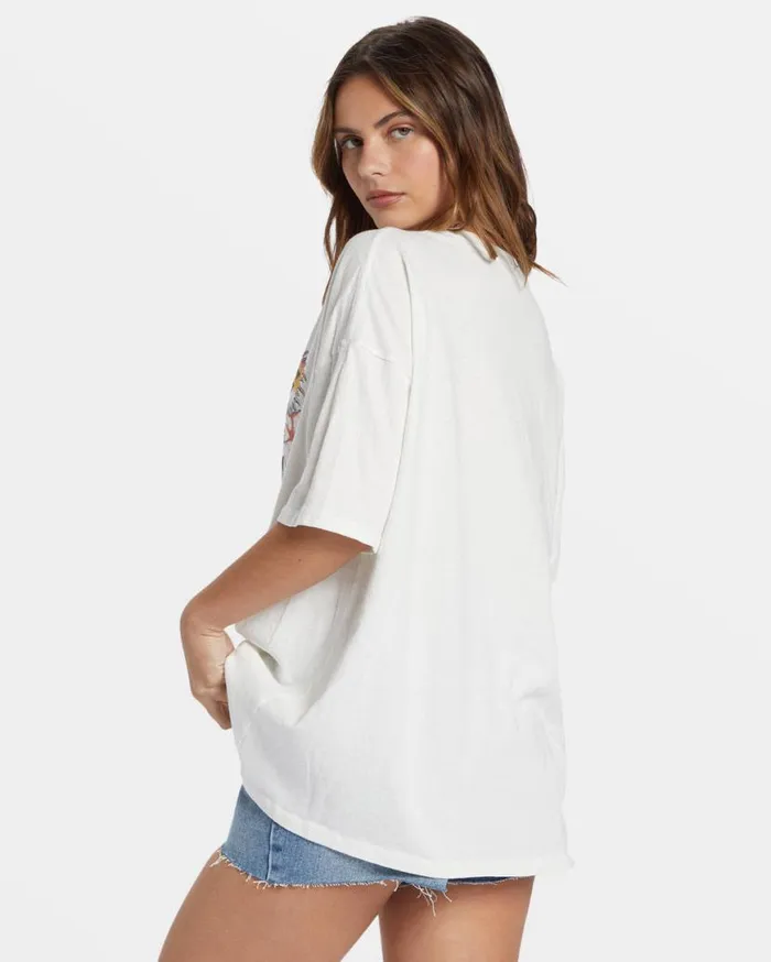 Womens Kissed By The Sun TShirt Salt Crystal Billabong Graphic Tees and Tanks Womens Kissed By The Sun TShirt Salt Crystal Billabong Graphic Tees and Tanks