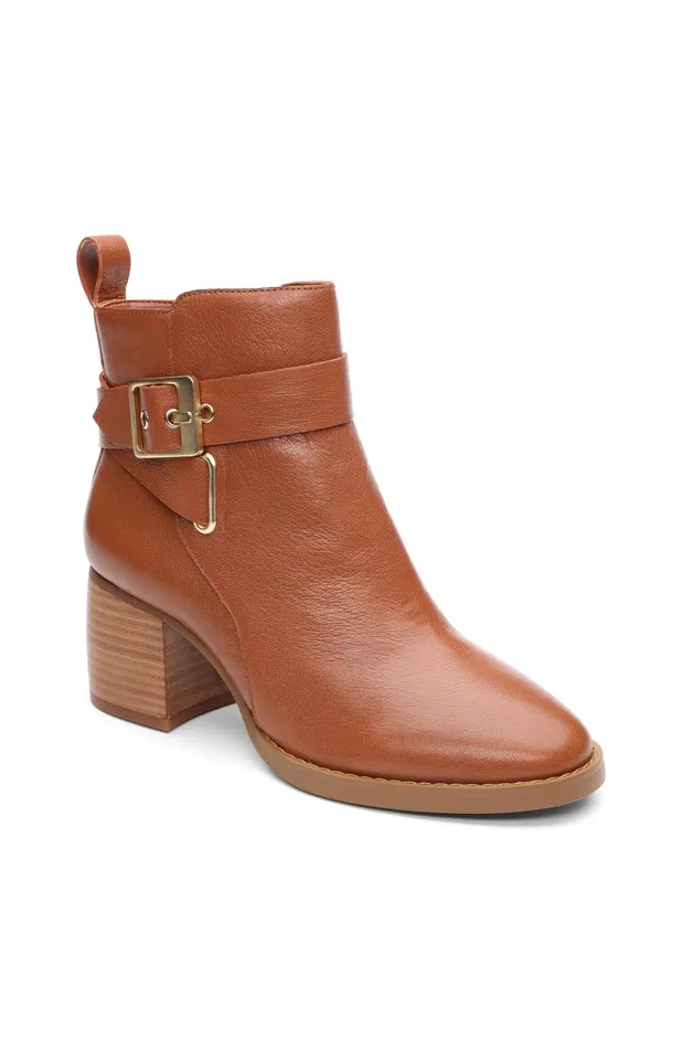 Womens Liverpool Los Angeles Boots ENCINO BOOTIE WITH ANKLE STRAP Pecan