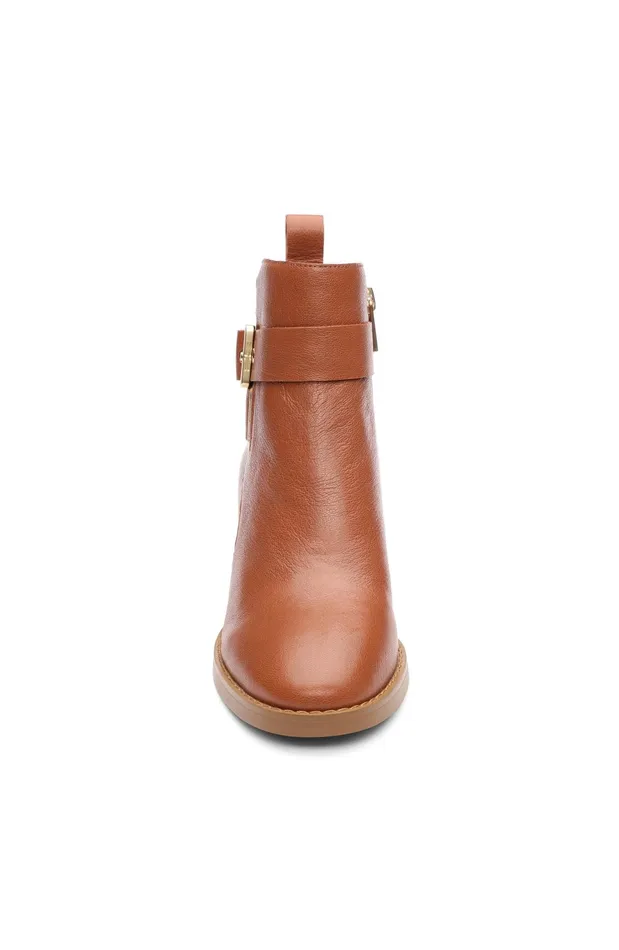 Womens Liverpool Los Angeles Boots ENCINO BOOTIE WITH ANKLE STRAP Pecan