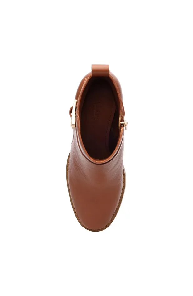 Womens Liverpool Los Angeles Boots ENCINO BOOTIE WITH ANKLE STRAP Pecan