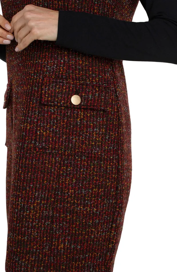 Womens Liverpool Los Angeles Dresses SLEEVELESS SHIFT DRESS Bordeaux Multi