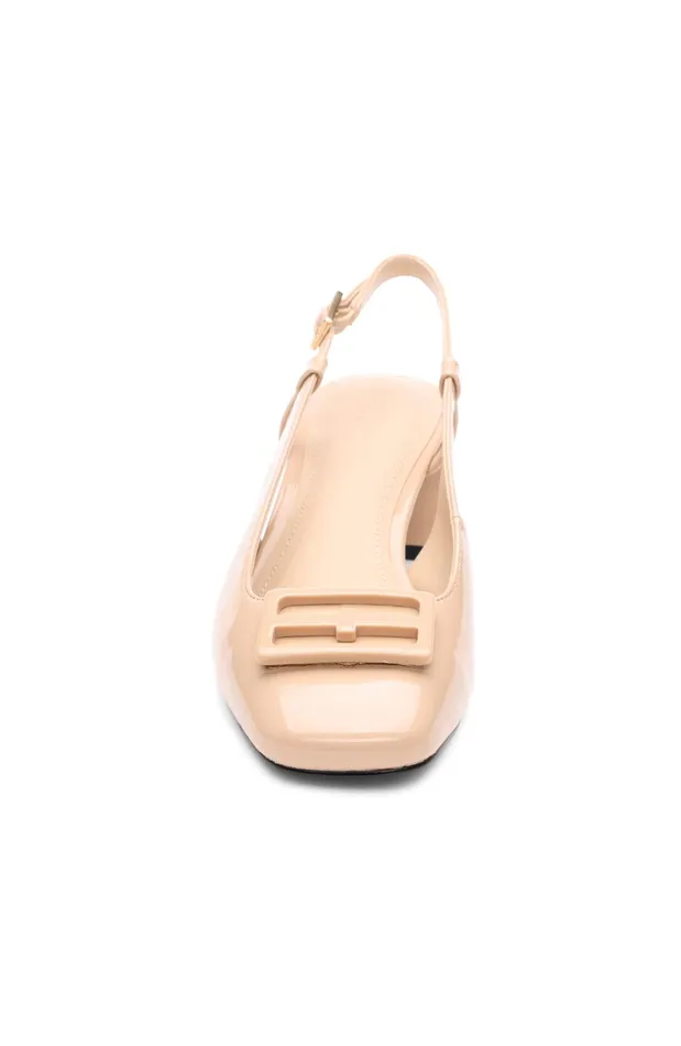 Womens Liverpool Los Angeles Flats GETTY SLINGBACK WITH LOGO MEDALLION Lp Nude