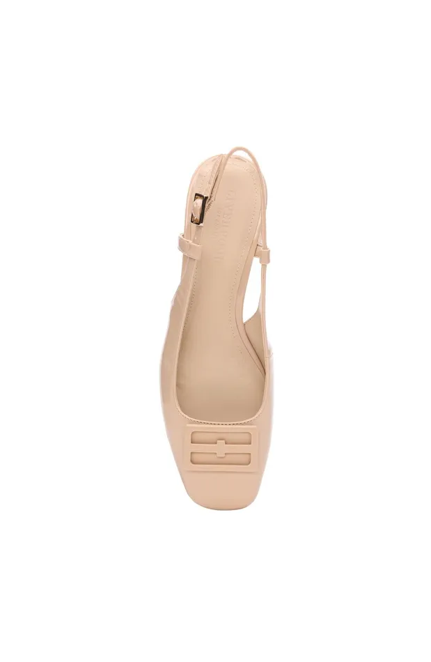 Womens Liverpool Los Angeles Flats GETTY SLINGBACK WITH LOGO MEDALLION Lp Nude