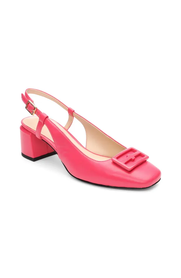Womens Liverpool Los Angeles Flats GETTY SLINGBACK WITH LOGO MEDALLION Pink Punch Womens Liverpool Los Angeles Flats GETTY SLINGBACK WITH LOGO MEDALLION Pink Punch