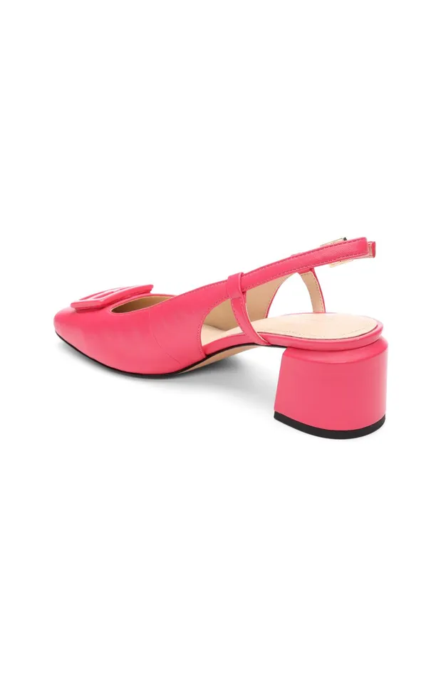 Womens Liverpool Los Angeles Flats GETTY SLINGBACK WITH LOGO MEDALLION Pink Punch
