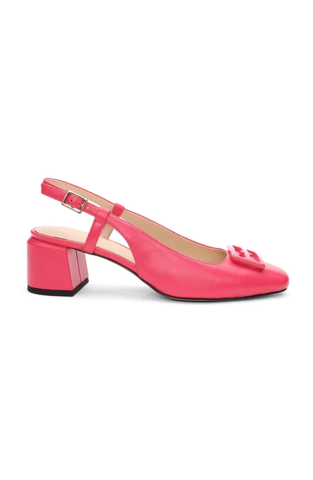 Womens Liverpool Los Angeles Flats GETTY SLINGBACK WITH LOGO MEDALLION Pink Punch