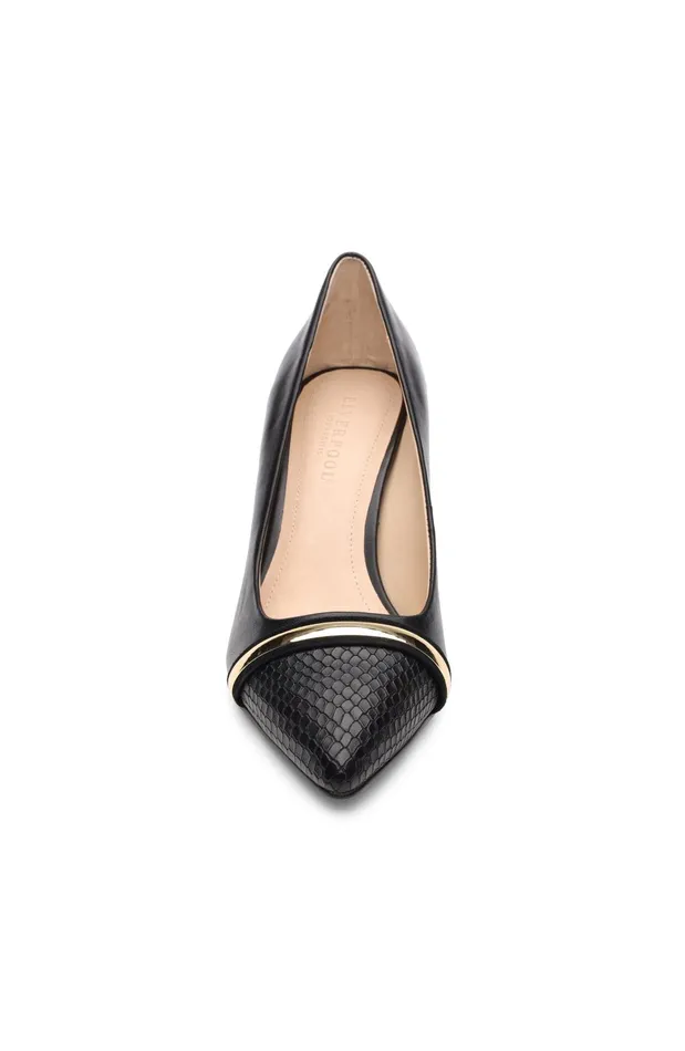 Womens Liverpool Los Angeles Heels BELAIR PUMP WITH EMBOSSED SNAKE Black