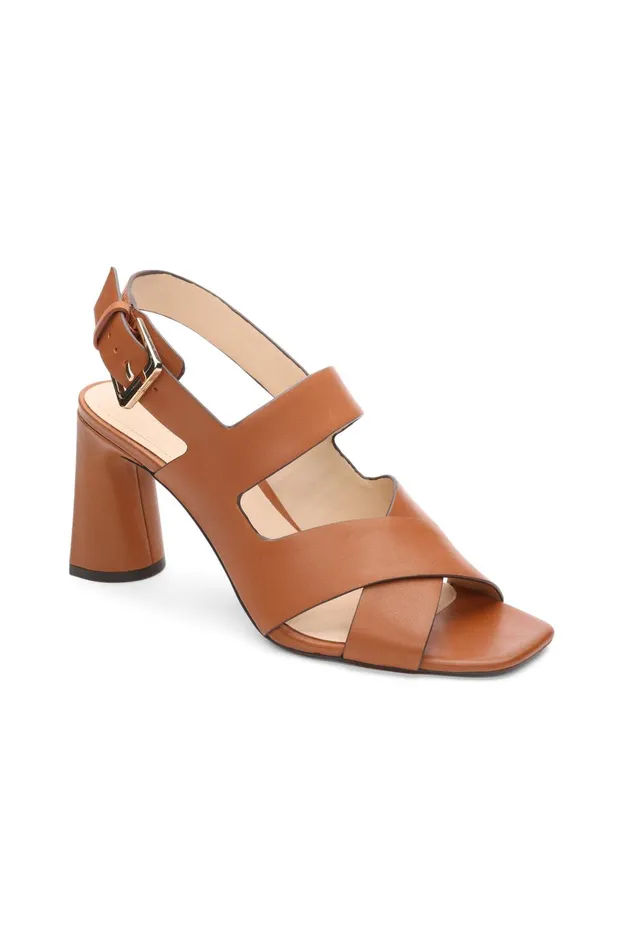 Womens Liverpool Los Angeles Heels PARAMOUNT CROSS STRAP HEEL Luggage