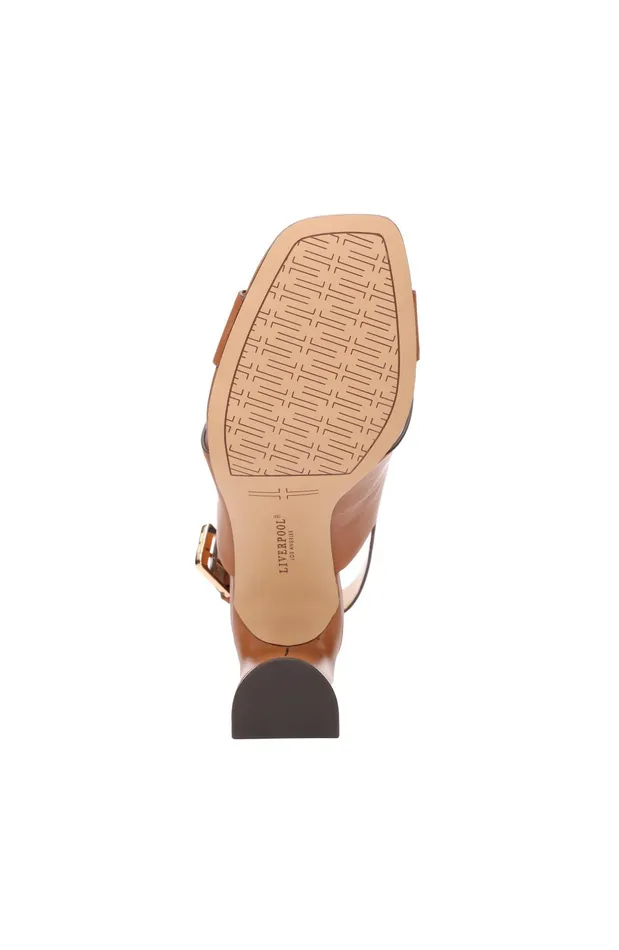 Womens Liverpool Los Angeles Heels PARAMOUNT CROSS STRAP HEEL Luggage